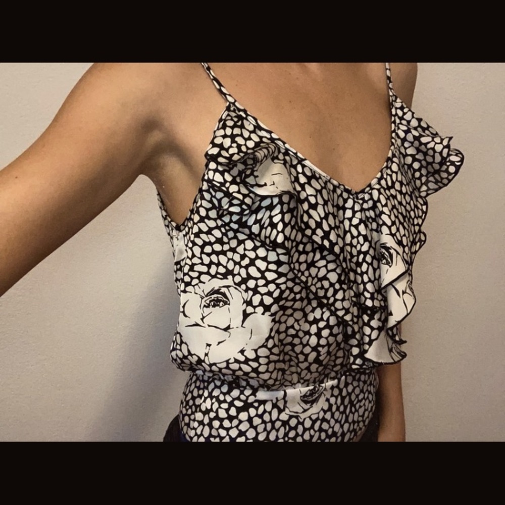 Ruffle satin top